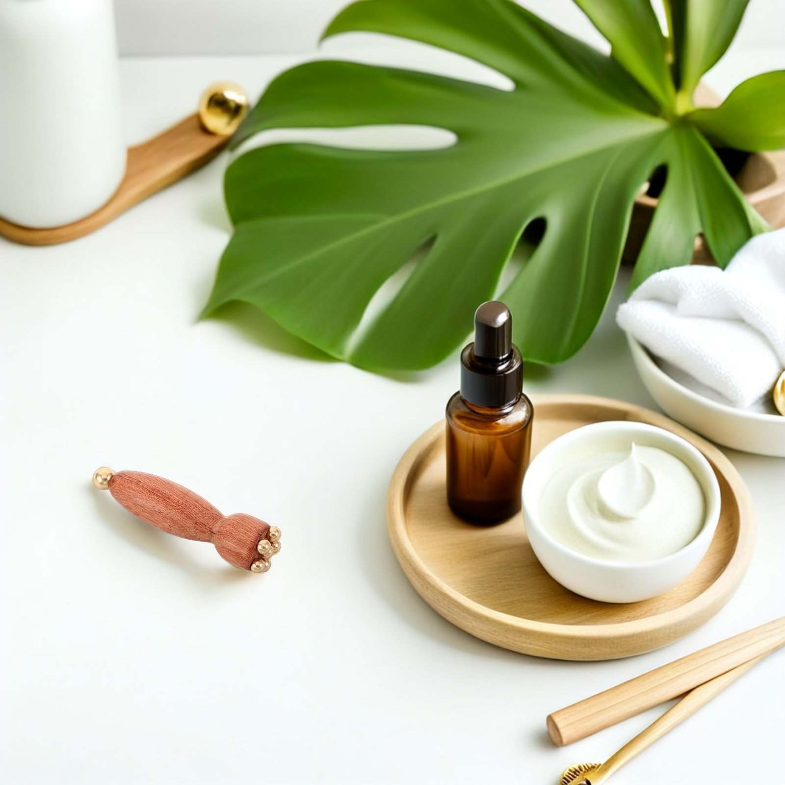 Spa Massager - Massaggiatore Oculare in Legno con Perle