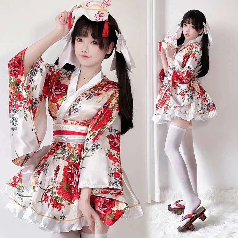 Bathrobe - Abito Kimono Giapponese Modificato per Donne,