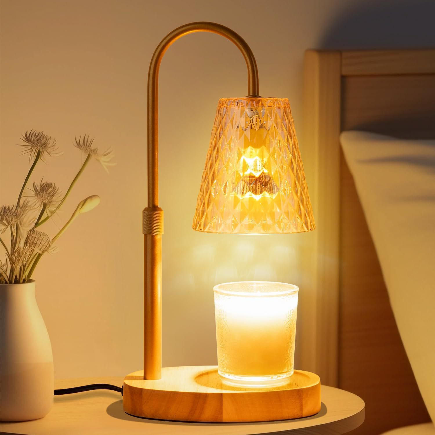 Wax Warmer - Lampada Scaldacera Senza Fiamma con Paralume