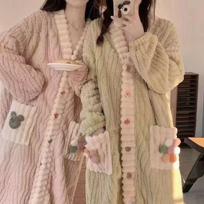 Bathrobe - Accappatoio caldo imbottito ispessito da donna