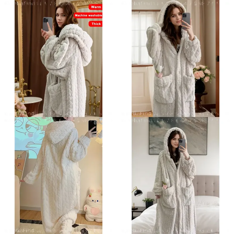Bathrobe - Vestaglia da donna in flanella per