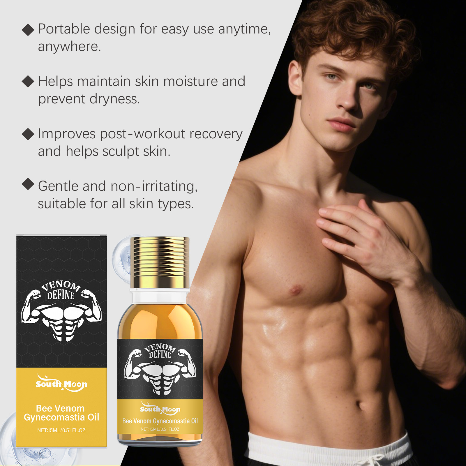 Veleno d'api Olio per ginecoma - Body Oil recensione e prezzo