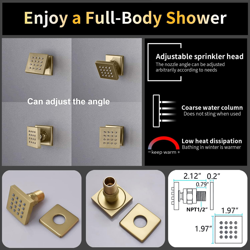 Ottone spazzolato oro Display  - Body Brush recensione e prezzo